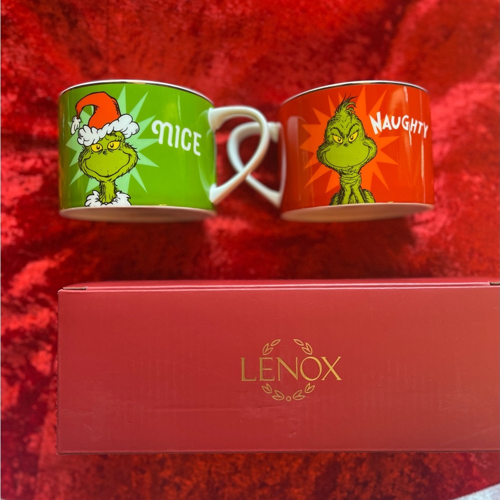 NWT Lenox Grinch Coffee Mugs